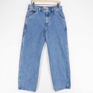 Levis Dad Utility Jeans Womens 28 Blue Carpenter High Rise Straight Leg Denim